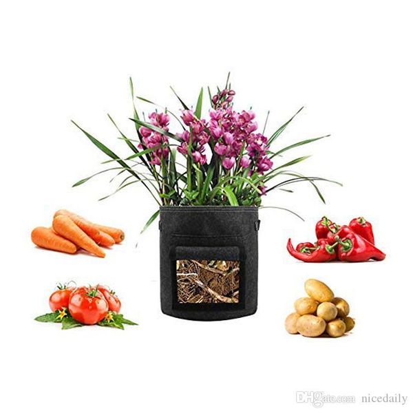 10 gallon fabric black plants growing bag vegetable flower tomatos potatos aeration planting pot container with handles
10 gallon fabric black plants growing bag vegetable flower tomatos potatos aeration planting pot container with handles