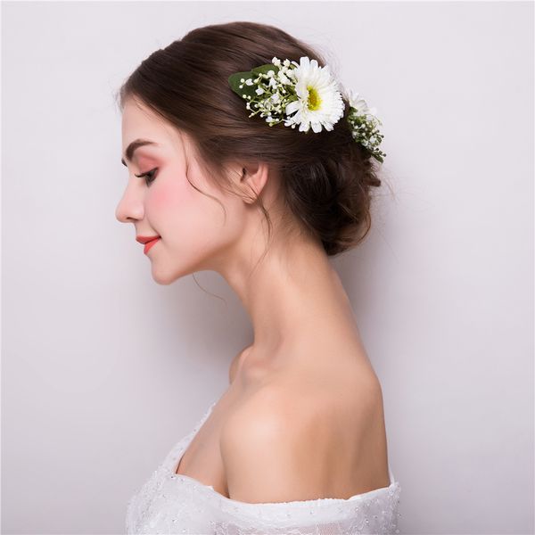 artificial daisy flower barrettes hair clips bridal bridesmaids wedding hairgrips headdress ornaments girls party headpiece gift, Golden;white
artificial daisy flower barrettes hair clips bridal bridesmaids wedding hairgrips headdress ornaments girls party headpiece gift, Golden;white