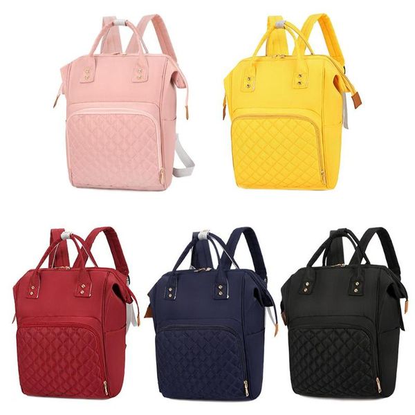 2020 New Fashion Diaper Bag Mommy Backpack Pure Color Mommy Travel Backpacks Large Nylon Maternity Baby Care Nursing Diaper Bags