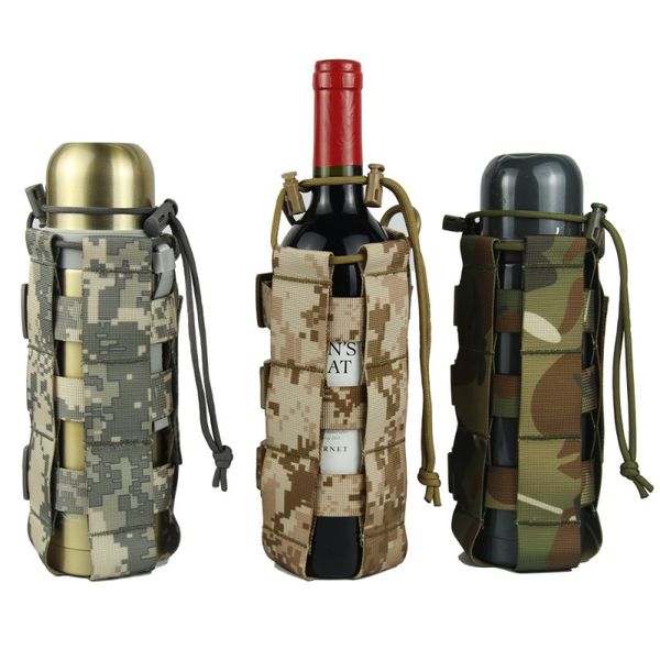 

0.5l-2.5l tactical molle бутылка воды мешок оксфорд military столовая обложка кобура открытого путешествие чайник сумка molle система с