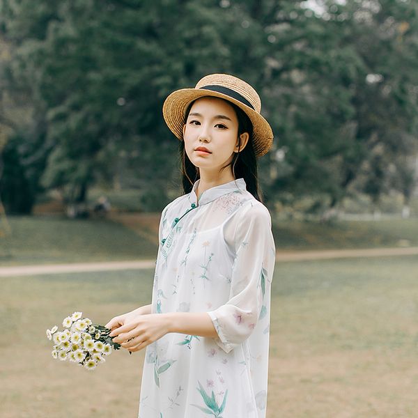 2019 китайское платье cheongsam qipao шифон вискозное платье женский три четверти рукав cheongsam улучшенный китайский стиль, Red
2019 китайское платье cheongsam qipao шифон вискозное платье женский три четверти рукав cheongsam улучшенный китайский стиль, Red