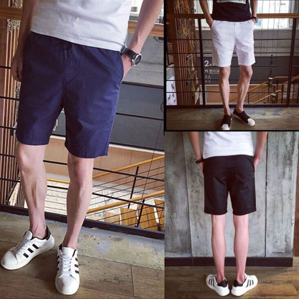 2019 new style fashion summer new men casual solid beach shorts cotton sub pants loose with pocket, White;black
2019 new style fashion summer new men casual solid beach shorts cotton sub pants loose with pocket, White;black