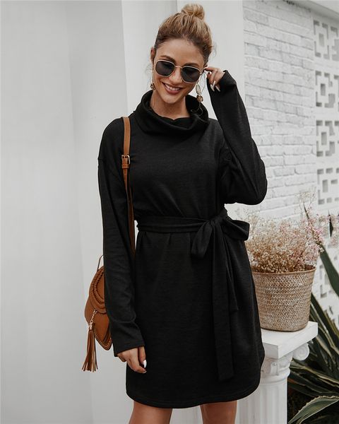 women's autumn winter cotton long sleeves elegant knitted bodycon tie waist sweater pencil dress 4colors, Black;gray
women's autumn winter cotton long sleeves elegant knitted bodycon tie waist sweater pencil dress 4colors, Black;gray