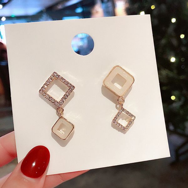 dominated 2019 new elegant temperament geometric crystal earrings square acrylic contracted joker women drop earrings, Silver
dominated 2019 new elegant temperament geometric crystal earrings square acrylic contracted joker women drop earrings, Silver