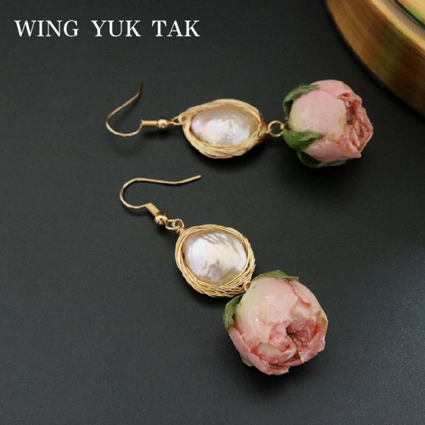 hand made dried flowers earrings for women freshwater baroque pearl dangle drop earrings original design statement jewelry 2019, Silver
hand made dried flowers earrings for women freshwater baroque pearl dangle drop earrings original design statement jewelry 2019, Silver