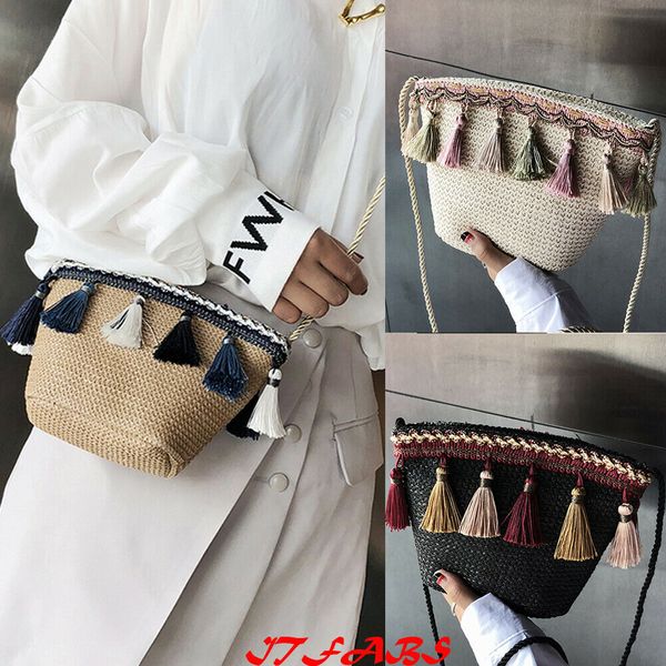 2019 women boho rattan wicker straw woven handbag tote shoulder bag ladies summer beach colorful tassel messenger bag
2019 women boho rattan wicker straw woven handbag tote shoulder bag ladies summer beach colorful tassel messenger bag