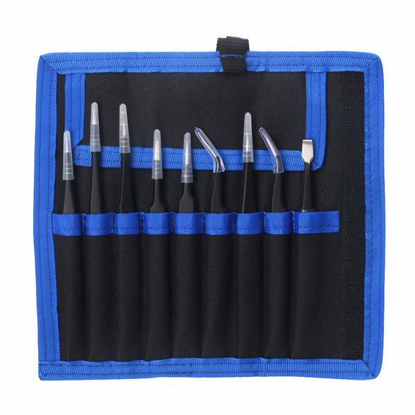 9pcs/set esd tweezers set anti-static tip curved straight tweezers nipper repair tools for clip ic circuit board watchmaker
9pcs/set esd tweezers set anti-static tip curved straight tweezers nipper repair tools for clip ic circuit board watchmaker
