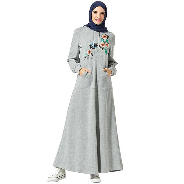 middle eastern muslim fashion women's hooded pocket embroidered casual dress arab dubai over the knee feet naked cotton dress, Red
middle eastern muslim fashion women's hooded pocket embroidered casual dress arab dubai over the knee feet naked cotton dress, Red