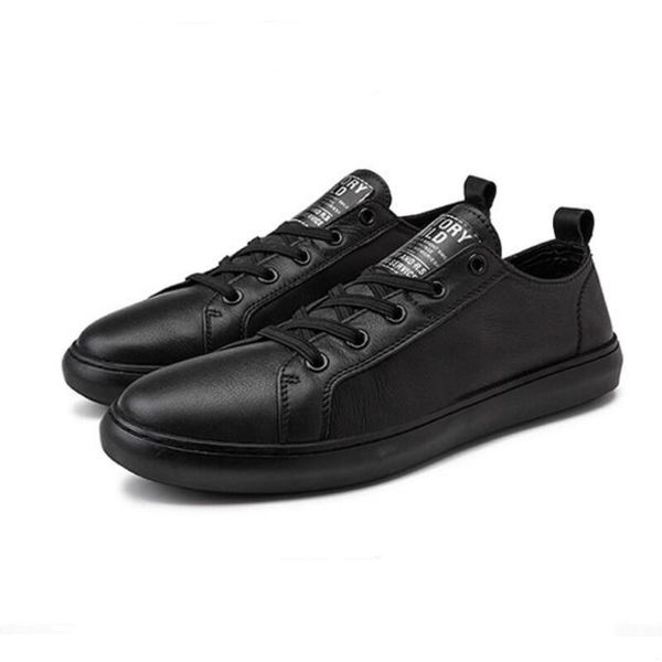 new luxe little white shoe women's platform casual shoes couple leather men's shoes large size version cowhide a25, Black
new luxe little white shoe women's platform casual shoes couple leather men's shoes large size version cowhide a25, Black