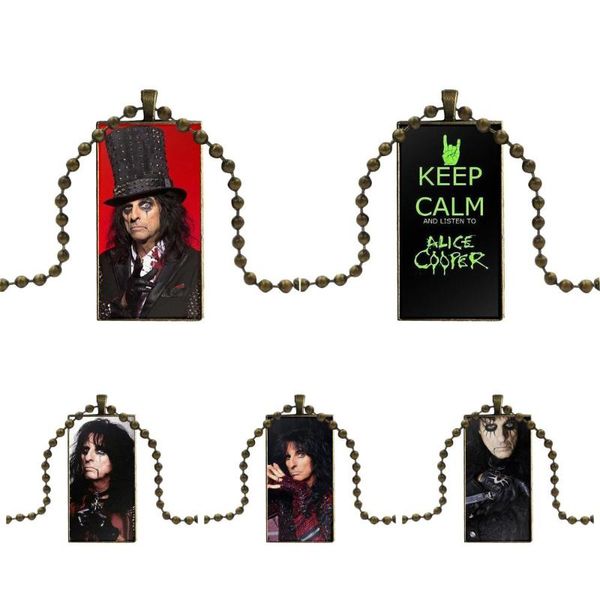 2020 heavy metal band alice cooper jewelry with bronze plated glass cabochon choker long pendant rectangle necklace for unisex, Silver
2020 heavy metal band alice cooper jewelry with bronze plated glass cabochon choker long pendant rectangle necklace for unisex, Silver