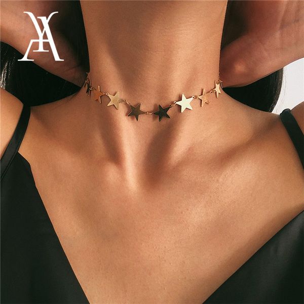 simple plain gold color star necklace choker for women fashion star link chain necklace collares statement jewelry 2020, Silver
simple plain gold color star necklace choker for women fashion star link chain necklace collares statement jewelry 2020, Silver