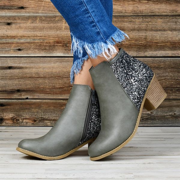 women boots fashion autumn winter pu female side zipper boots vintage fashion ankle boot feminina, Black
women boots fashion autumn winter pu female side zipper boots vintage fashion ankle boot feminina, Black