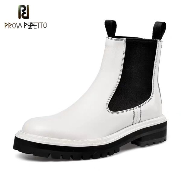prova perfetto flat platform white boots women round toe thick heel boots laarzen dames fahion british style female, Black
prova perfetto flat platform white boots women round toe thick heel boots laarzen dames fahion british style female, Black