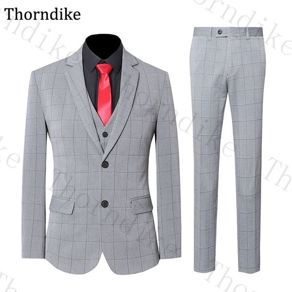 thorndike mens suit 3 piece slim fit wedding suits men notched lapel plaid formal business suits elegant two buttons men's suit, White;black
thorndike mens suit 3 piece slim fit wedding suits men notched lapel plaid formal business suits elegant two buttons men's suit, White;black