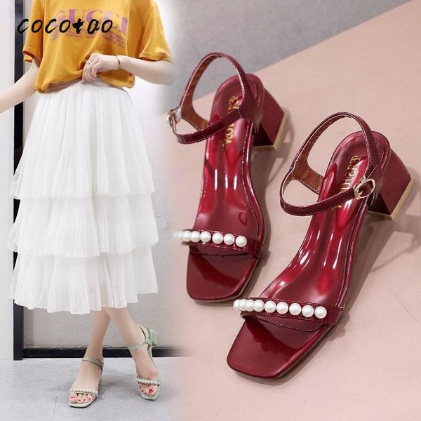 women's high-heeled shoes 2020 new fashion sandals chunky heel open-toe pearl french word with fairy wind cool shoes, Black
women's high-heeled shoes 2020 new fashion sandals chunky heel open-toe pearl french word with fairy wind cool shoes, Black
