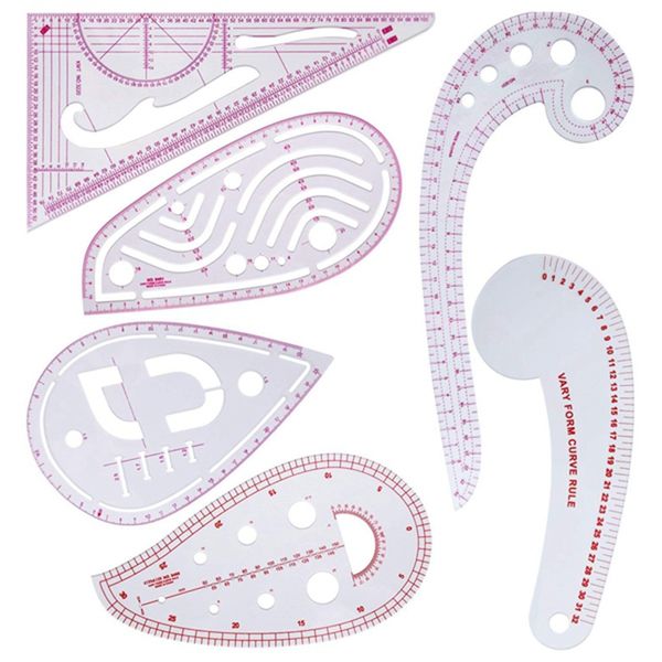 6 pieces french metric ruler plastic sewing tools curve shaped measure ruler for sewing dressmaking supplies,6 styles, Black
6 pieces french metric ruler plastic sewing tools curve shaped measure ruler for sewing dressmaking supplies,6 styles, Black