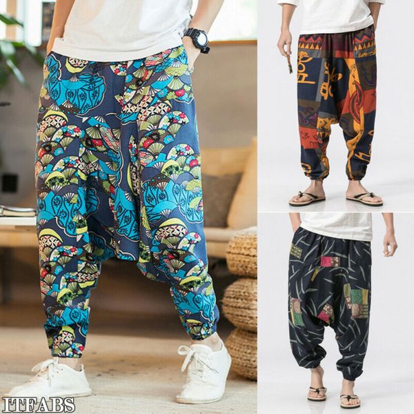 harem pants new hip hop aladdin hmong baggy cotton linen harem pants men women plus size wide leg trousers new cross-pants, Black
harem pants new hip hop aladdin hmong baggy cotton linen harem pants men women plus size wide leg trousers new cross-pants, Black