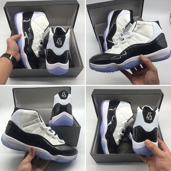 2019 new 11 mens basketball shoes concord 45 11s black white women 378037-100 sports shoes 5.5-13 wholesale drop ship with
2019 new 11 mens basketball shoes concord 45 11s black white women 378037-100 sports shoes 5.5-13 wholesale drop ship with