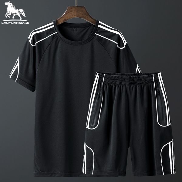 men tracksuit set mens summer new mens stitching casual fitness set men tracksuits short sleeve t-shirt+shorts 2-piece 6001, Gray
men tracksuit set mens summer new mens stitching casual fitness set men tracksuits short sleeve t-shirt+shorts 2-piece 6001, Gray