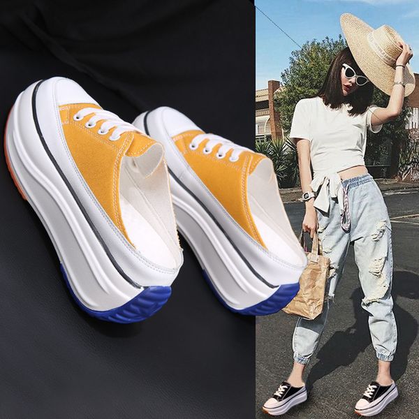 swonco canvas slippers women summer sneakers half slipper mules 2020 new platform slippers slip on casual shoes female slides, Black
swonco canvas slippers women summer sneakers half slipper mules 2020 new platform slippers slip on casual shoes female slides, Black