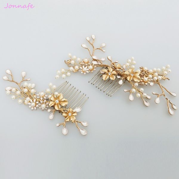 jonnafe new design gold branch flower hair comb pearl wedding hair jewelry accessories vintage bridal combs headwear, Golden;white
jonnafe new design gold branch flower hair comb pearl wedding hair jewelry accessories vintage bridal combs headwear, Golden;white