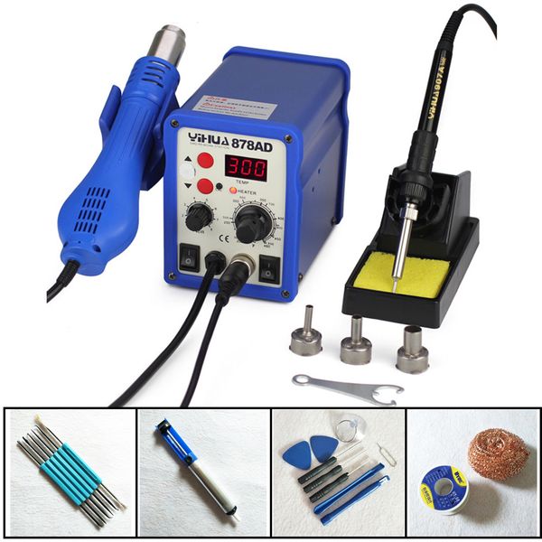 esd air gun soldering station welding solder iron yihua 878ad constant temperature antistatic 2 in 1 soldering station
esd air gun soldering station welding solder iron yihua 878ad constant temperature antistatic 2 in 1 soldering station