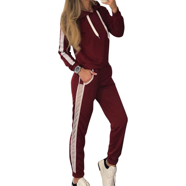 loozykit women's side strap hooded casual tracksuit sweatshirts fleece joggers 2-piece running sports set sportshirt joggers, White;red
loozykit women's side strap hooded casual tracksuit sweatshirts fleece joggers 2-piece running sports set sportshirt joggers, White;red