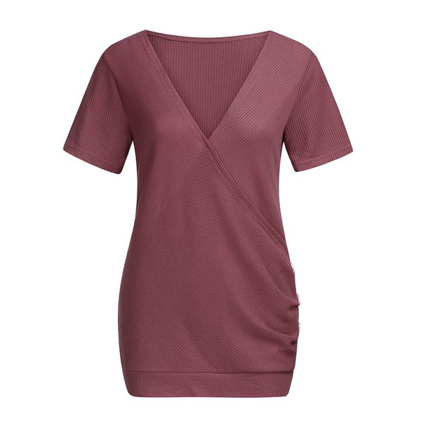 nursing women summer v neck breastfeeding elegant casual tshirt solid tees pregnant maternity clothes ropa embarazada 19may, White
nursing women summer v neck breastfeeding elegant casual tshirt solid tees pregnant maternity clothes ropa embarazada 19may, White