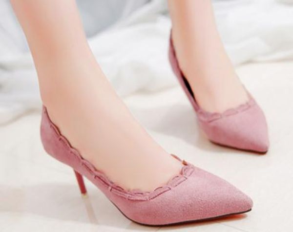 2019 women's shoes in spring and autumn with new style high heel fine heel pointed end suede#171, Black
2019 women's shoes in spring and autumn with new style high heel fine heel pointed end suede#171, Black