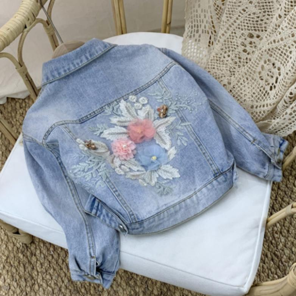 jackets baby girl flower embroidered denim jacket kids children casual long sleeve spring autumn short jeans coat, Blue;gray
jackets baby girl flower embroidered denim jacket kids children casual long sleeve spring autumn short jeans coat, Blue;gray