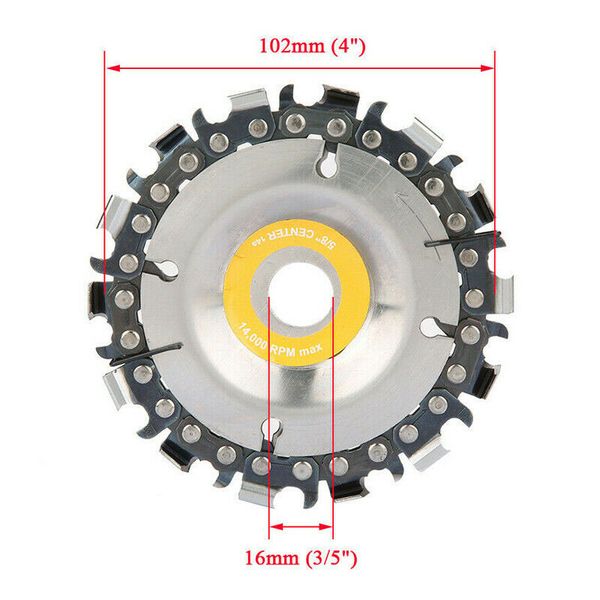 4 inch 14 teeth chain disc 16mm arbor wood carving disc for 100/115 angle grinder _wk
4 inch 14 teeth chain disc 16mm arbor wood carving disc for 100/115 angle grinder _wk