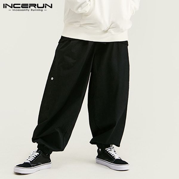 incerun fashion men pants joggers elastic waist loose solid pockets streetwear harem pants wide leg trousers men harajuku s-5xl, Black
incerun fashion men pants joggers elastic waist loose solid pockets streetwear harem pants wide leg trousers men harajuku s-5xl, Black