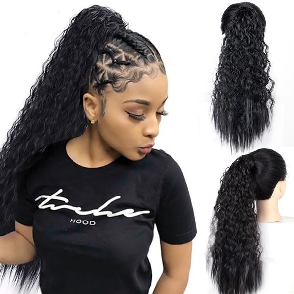 long curly ponytail hairpiece heat resistant synthetic hair tail claw jaw long ponytail 60cm,24inch clip hair extensions for women, Black
long curly ponytail hairpiece heat resistant synthetic hair tail claw jaw long ponytail 60cm,24inch clip hair extensions for women, Black