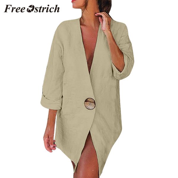 ostrich women solid color simple button long-sleeved cotton linen cardigan loose suit jacket trend long comfortable jacket, Black;brown
ostrich women solid color simple button long-sleeved cotton linen cardigan loose suit jacket trend long comfortable jacket, Black;brown