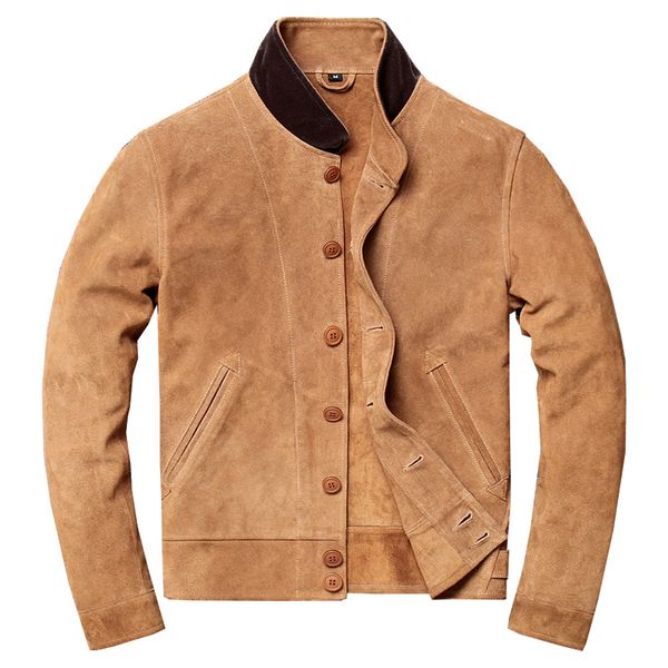 classical motocycle jackets men leather jacket 100% natural cow suede skin slim moto jacket man casual biker coat male clothes, Black
classical motocycle jackets men leather jacket 100% natural cow suede skin slim moto jacket man casual biker coat male clothes, Black