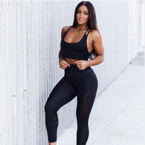 fitness workout 2 pieces set women black hollow crop high waist elastic leggings pants tracksuit sporting sets female tide, Gray
fitness workout 2 pieces set women black hollow crop high waist elastic leggings pants tracksuit sporting sets female tide, Gray