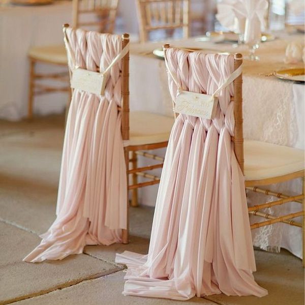 

fancy chiffon chair sashes for weddings events party decoration blush pink wedding chiavari chair sash