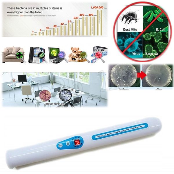 Путешествия стерилизатор Портативный UV дезинфицирующее для рук Wand ультрафиолетовый свет убивает бактерии Germ Стерилизатор с розничной коробкой MMA1804-2
Путешествия стерилизатор Портативный UV дезинфицирующее для рук Wand ультрафиолетовый свет убивает бактерии Germ Стерилизатор с розничной коробкой MMA1804-2