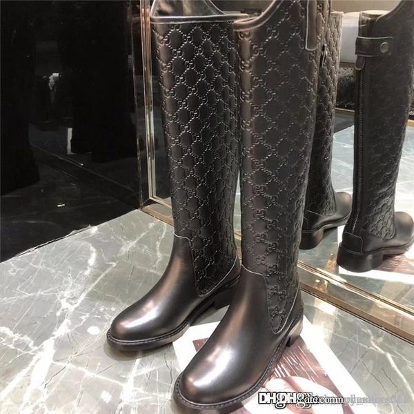 designer shoes fashion luxury designer women's boots autumn embossed leather 16-inch boots flat-bottomed comfort zipper official websit, Black
designer shoes fashion luxury designer women's boots autumn embossed leather 16-inch boots flat-bottomed comfort zipper official websit, Black