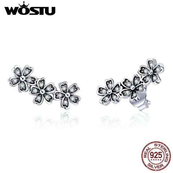 wostu authentic 925 sterling silver stackable daisy floral stud earrings clear cz flower woman earring party jewelry gift cqe419, Golden;silver
wostu authentic 925 sterling silver stackable daisy floral stud earrings clear cz flower woman earring party jewelry gift cqe419, Golden;silver