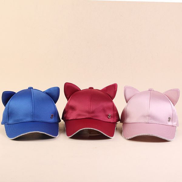 2019 new female cat ear silks satins baseball cap snapback hats for men women leisure adjustable hip hop hat sunwear cap, Blue;gray
2019 new female cat ear silks satins baseball cap snapback hats for men women leisure adjustable hip hop hat sunwear cap, Blue;gray