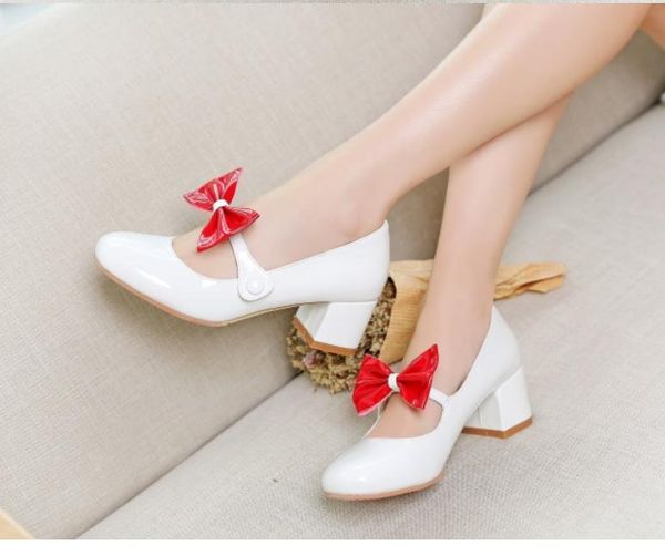 2018 bowknot women's shoes in spring and autumn with new style high heel coarse heel, Black
2018 bowknot women's shoes in spring and autumn with new style high heel coarse heel, Black