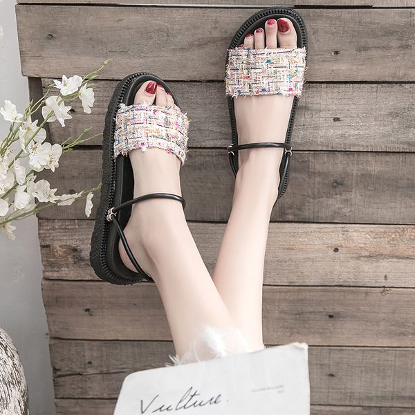 shoes woman 2020 woman's slippers med platform slides new flat soft summer fabric pu bonded leather fashion, Black
shoes woman 2020 woman's slippers med platform slides new flat soft summer fabric pu bonded leather fashion, Black