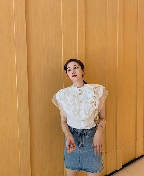 wb6413 fashion women's blouses & shirts 2020 runway european design party style women's clothing, White
wb6413 fashion women's blouses & shirts 2020 runway european design party style women's clothing, White