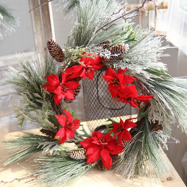 artificial flower christmas pine cone pisifera leaf wreath festive christmas tree dress up articles of everyday use for wedding
artificial flower christmas pine cone pisifera leaf wreath festive christmas tree dress up articles of everyday use for wedding
