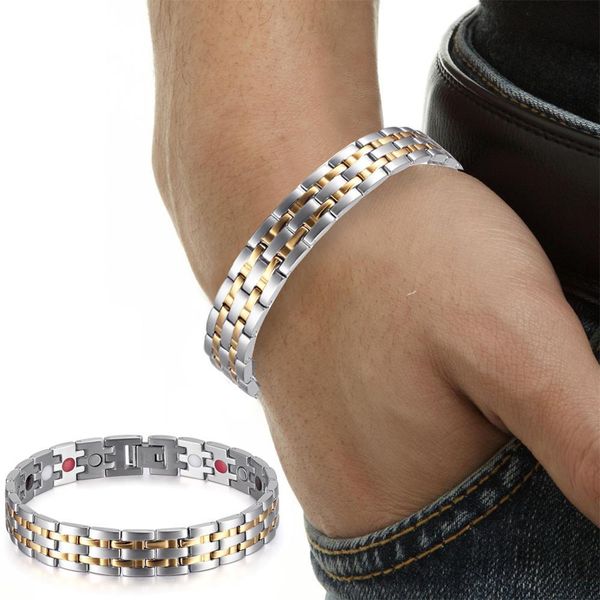 foxfolk anti radiation healthy bracelet pain sress relieve men chain on hand therapy fir stainless steel magnetic bracelet, Golden;silver
foxfolk anti radiation healthy bracelet pain sress relieve men chain on hand therapy fir stainless steel magnetic bracelet, Golden;silver