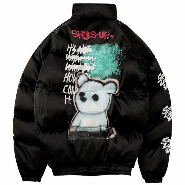 2019 winter hip hop куртки ветровки медведь краски граффити streetwear мужчины, Black
2019 winter hip hop куртки ветровки медведь краски граффити streetwear мужчины, Black
