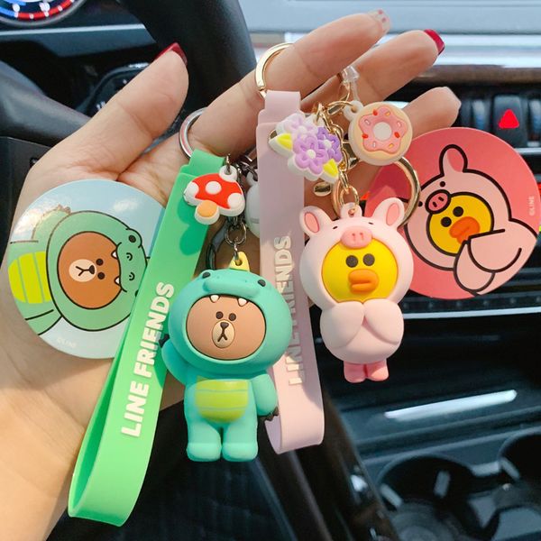 2020 cartoon bear keychain cute dinosaur penguin tiger pig duck polar bear doll key chain kids toy key chain women keyring, Silver
2020 cartoon bear keychain cute dinosaur penguin tiger pig duck polar bear doll key chain kids toy key chain women keyring, Silver