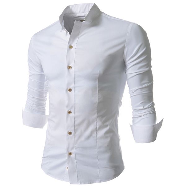 new 2020 fashion spring autumn young men gold button wedding business solid camisa social masculina dress collar mens clothing, White;black
new 2020 fashion spring autumn young men gold button wedding business solid camisa social masculina dress collar mens clothing, White;black