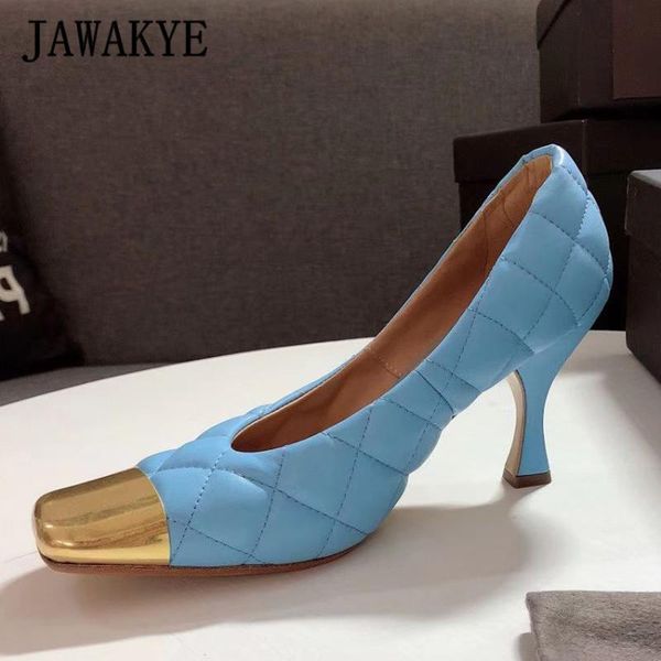gold metal square toe high heels shoes woman shallow plaid single dress shoes blue black runway leather woman pumps
gold metal square toe high heels shoes woman shallow plaid single dress shoes blue black runway leather woman pumps